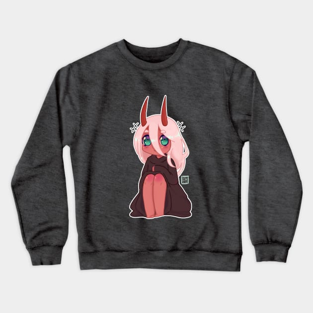 Zero Two Chibi Crewneck Sweatshirt by MitsuDai